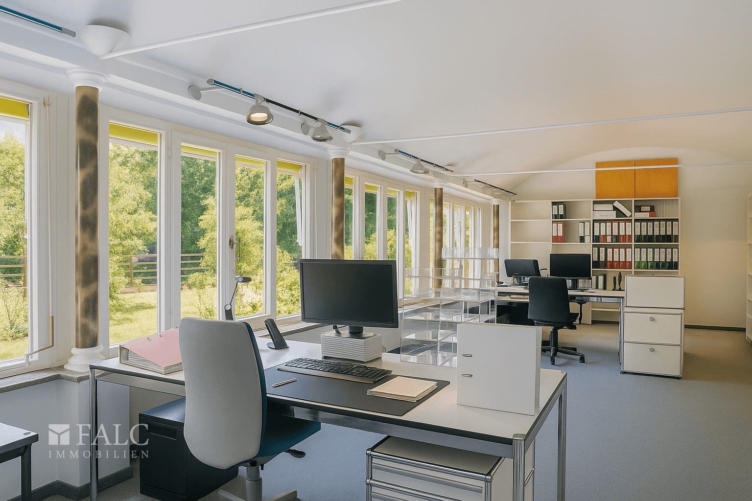 Einrichtungsbeispiel Büro groß